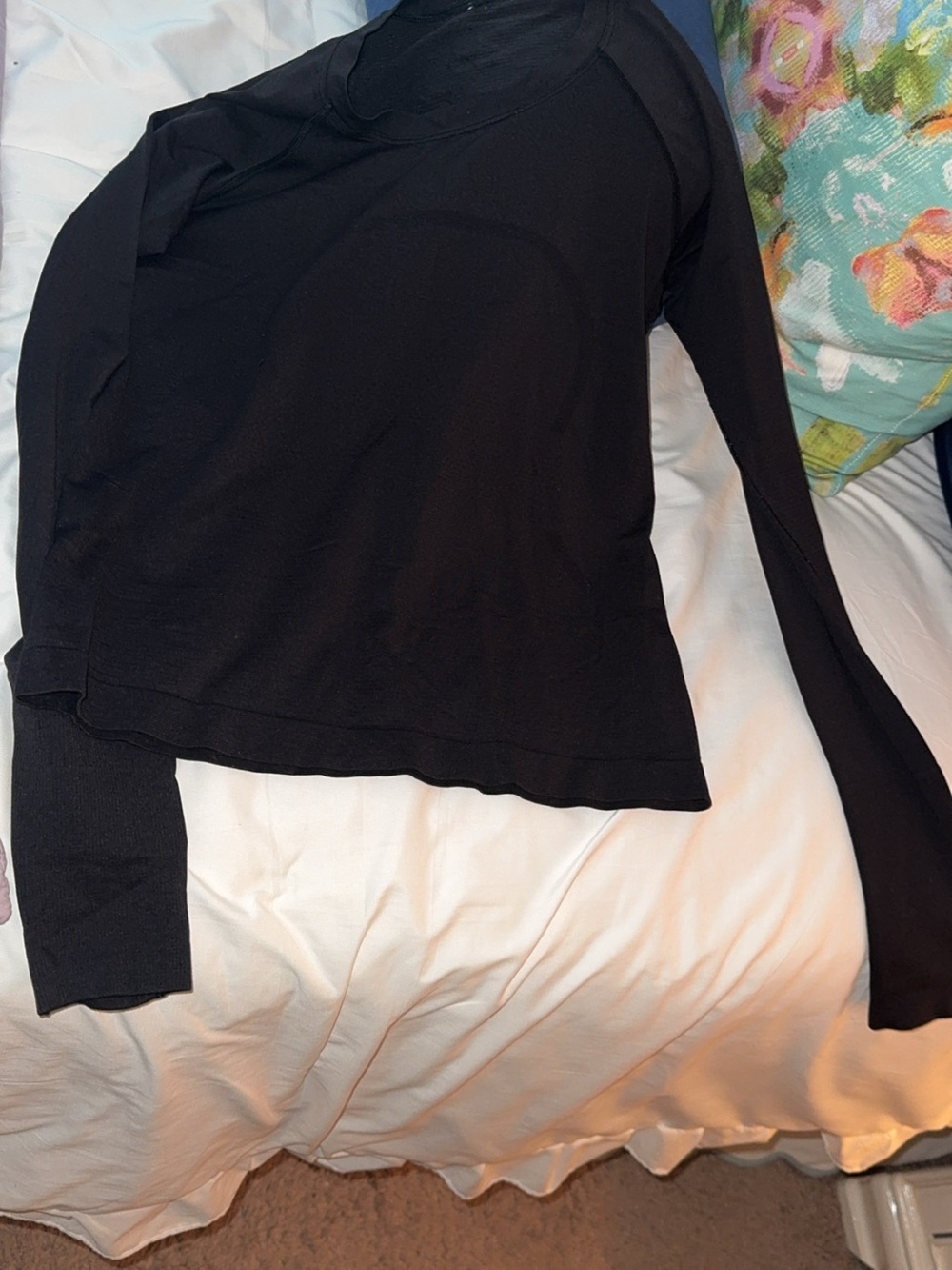 lululemon athletica Black Long-Sleeve Crew Top